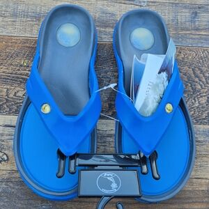 Hawaiian Jellys Blue Slide Side Pool Beach Girl Sandals Size 5